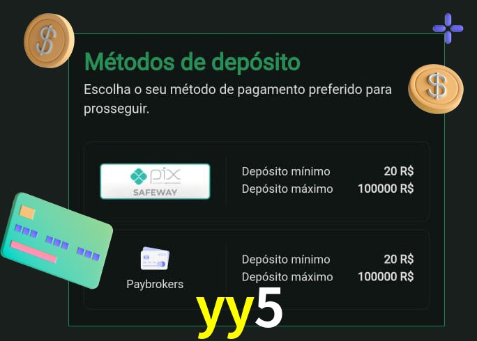 O cassino yy5 oferece uma grande variedade de métodos de pagamento